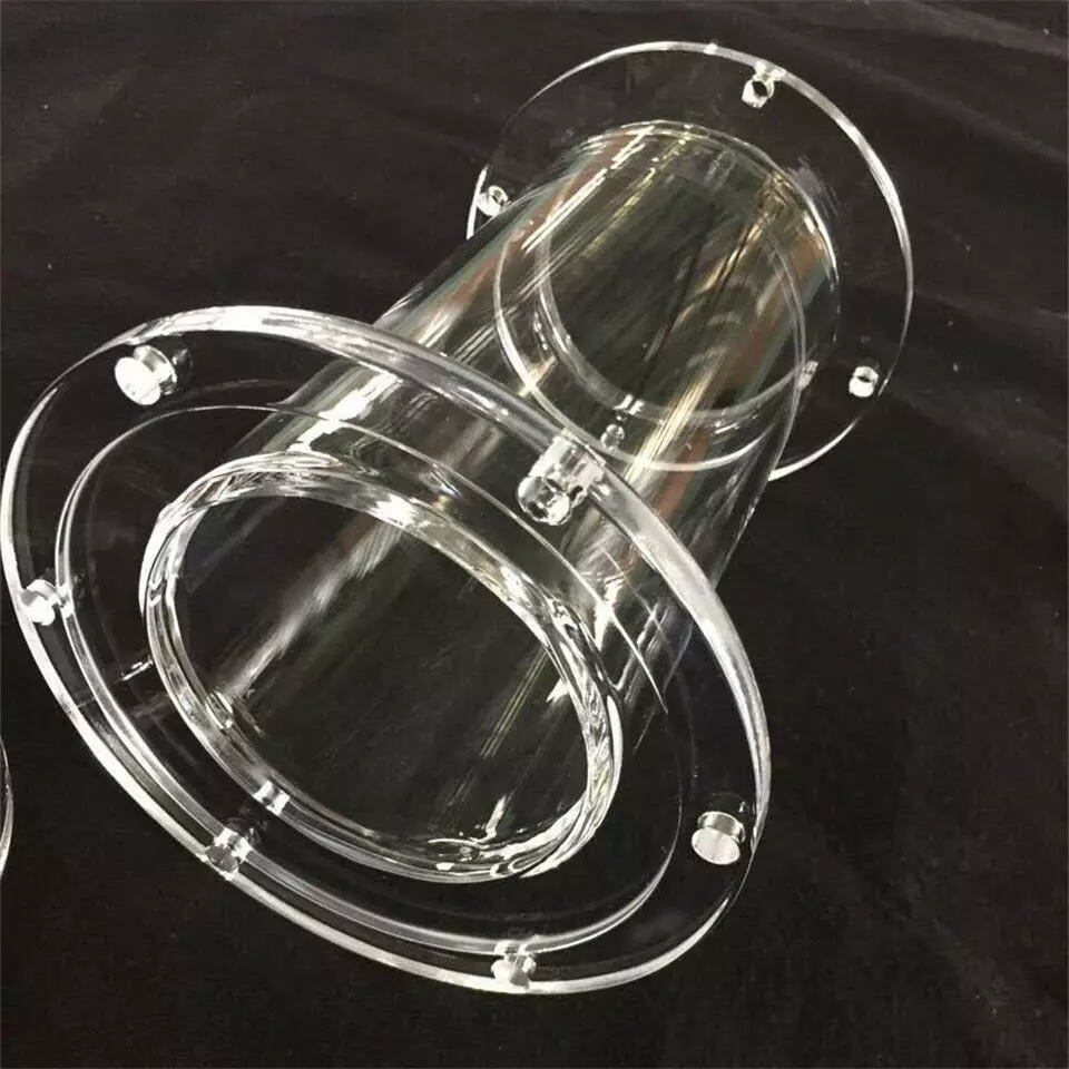 Quartz Glass Flange Fused Silica Transparent Quartz Flange Large diameter quartz flange